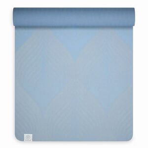 Gaiam Studio Flow Yoga Mat 6mm Blue Non Slip Exercise Fitness Workout Mat READ